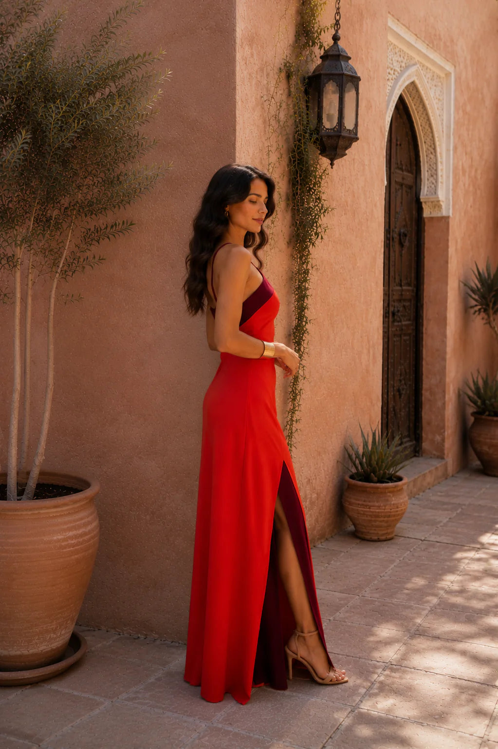 Oasis - Vestido Rojo con Elastano