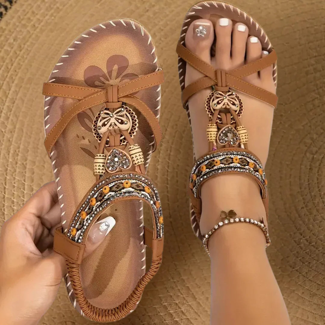 Nadia - Sandalias Planas Bohemias