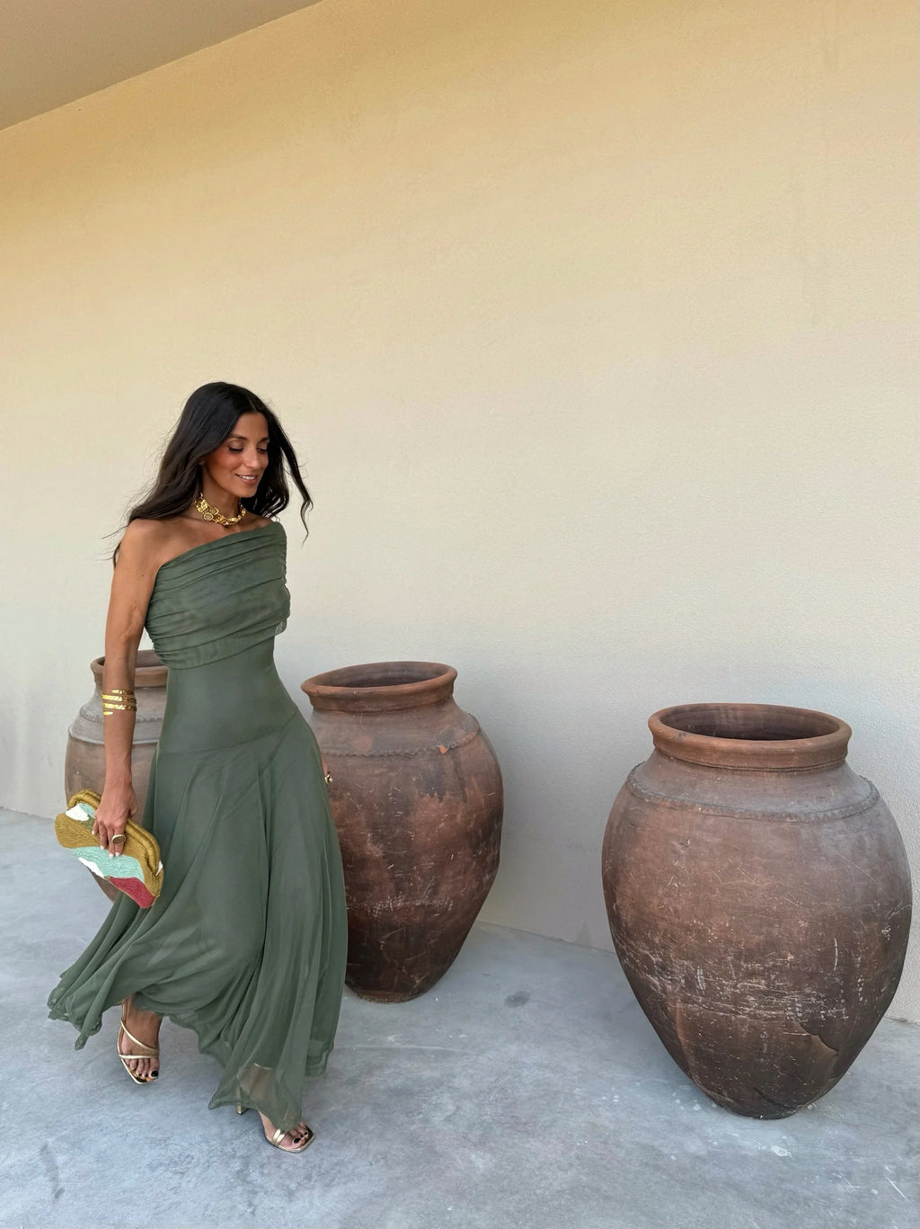 Lucia - Vestido Largo de Tül Verde