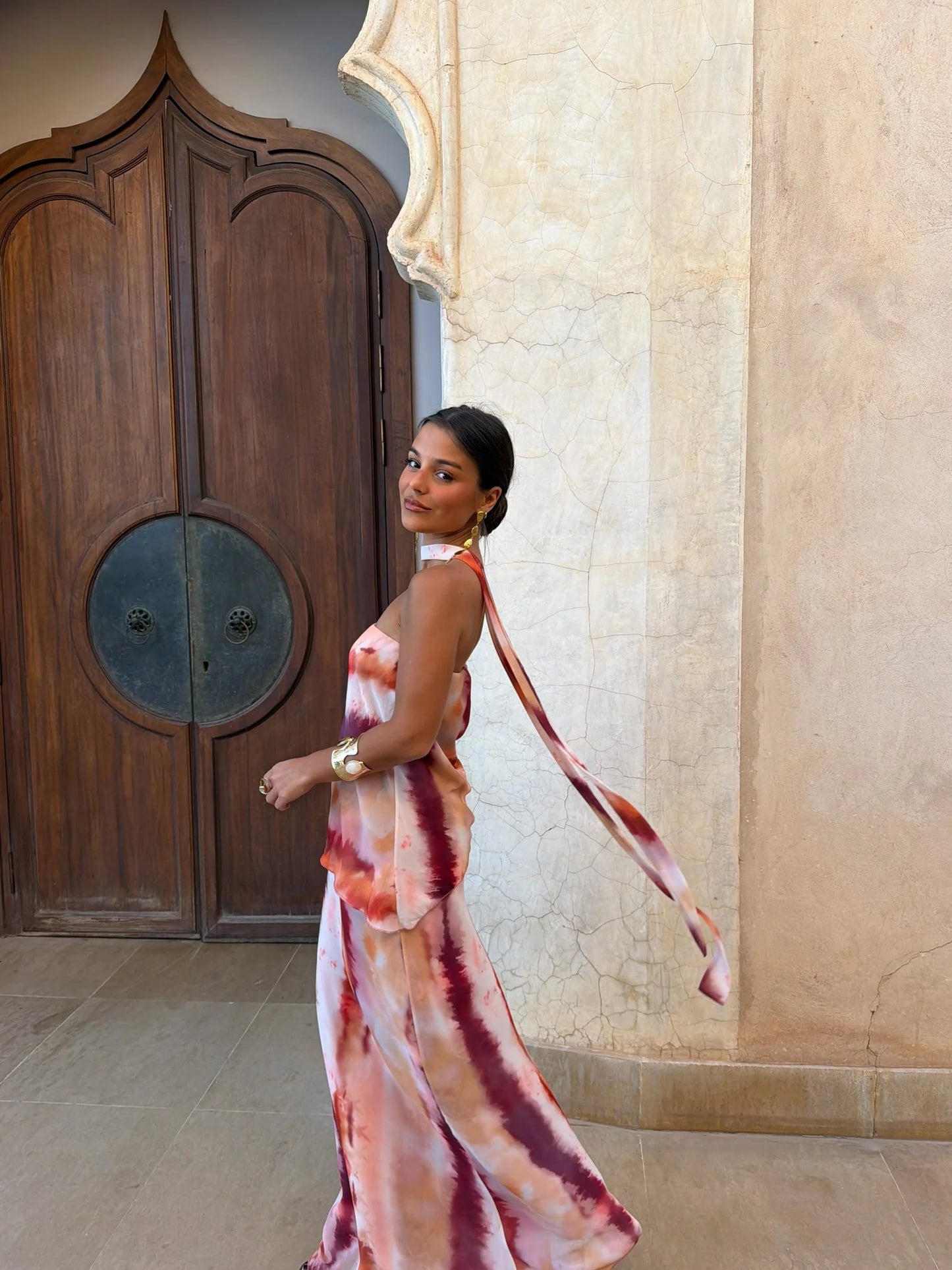 Aitana - Vestido Strapless con Pañuelo Incluido