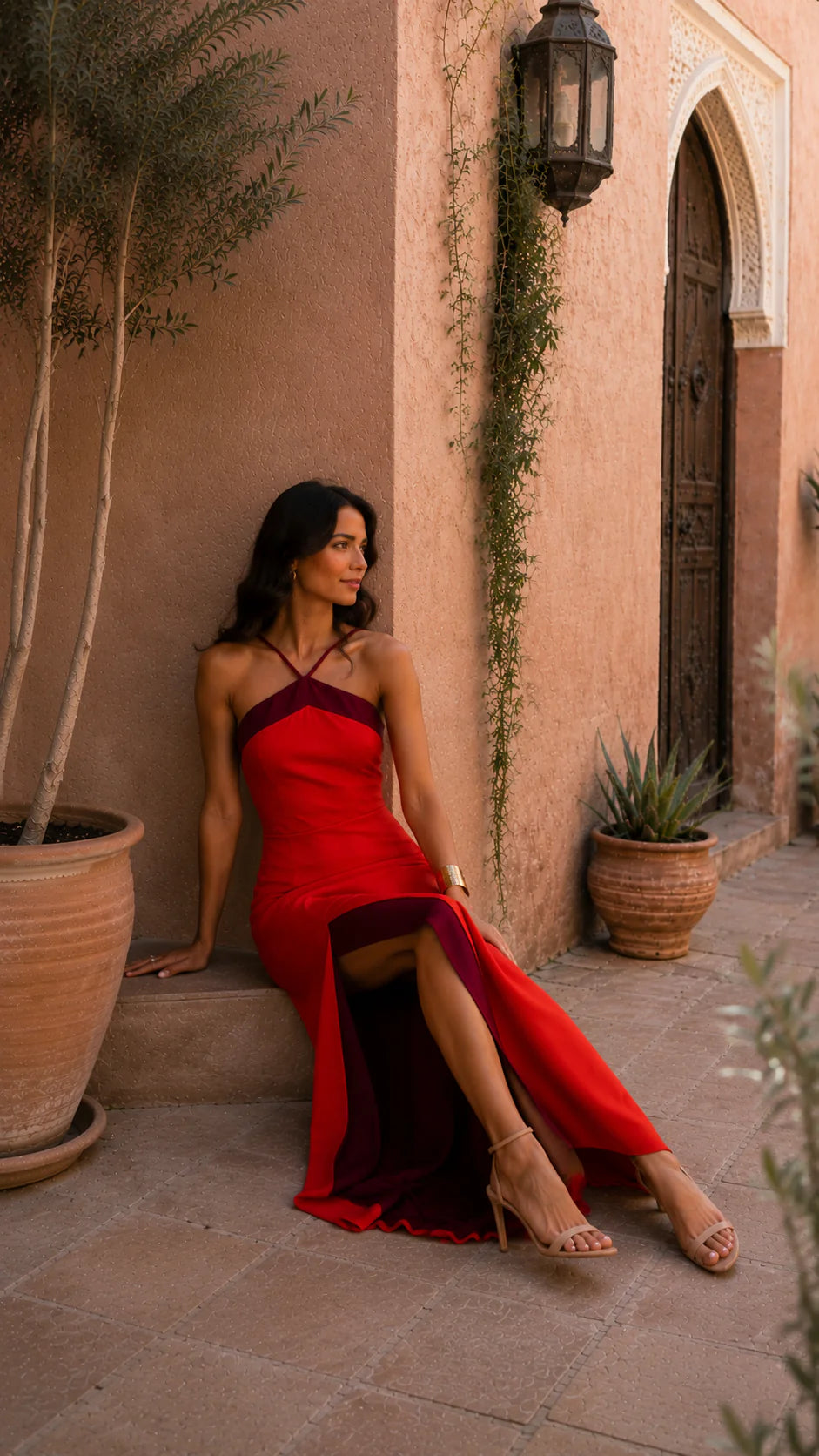 Oasis - Vestido Rojo con Elastano