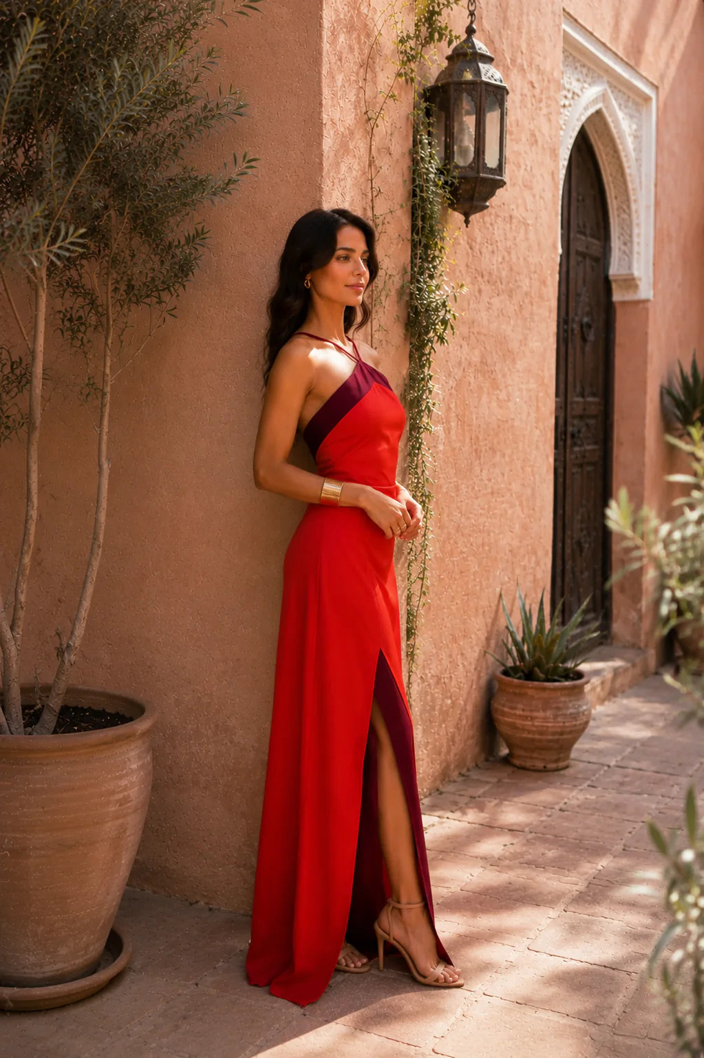 Oasis - Vestido Rojo con Elastano