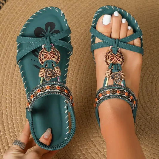 Nadia - Sandalias Planas Bohemias