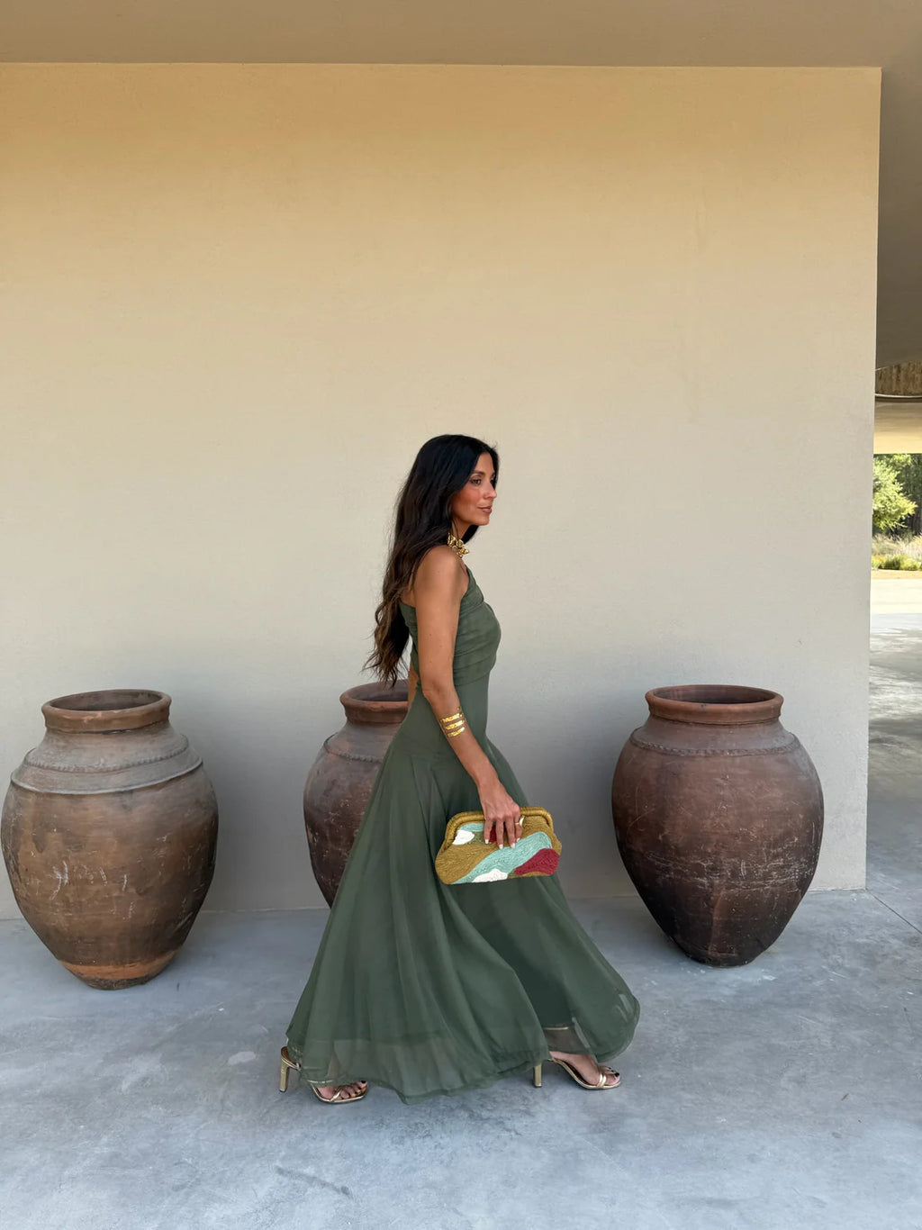 Lucia - Vestido Largo de Tül Verde