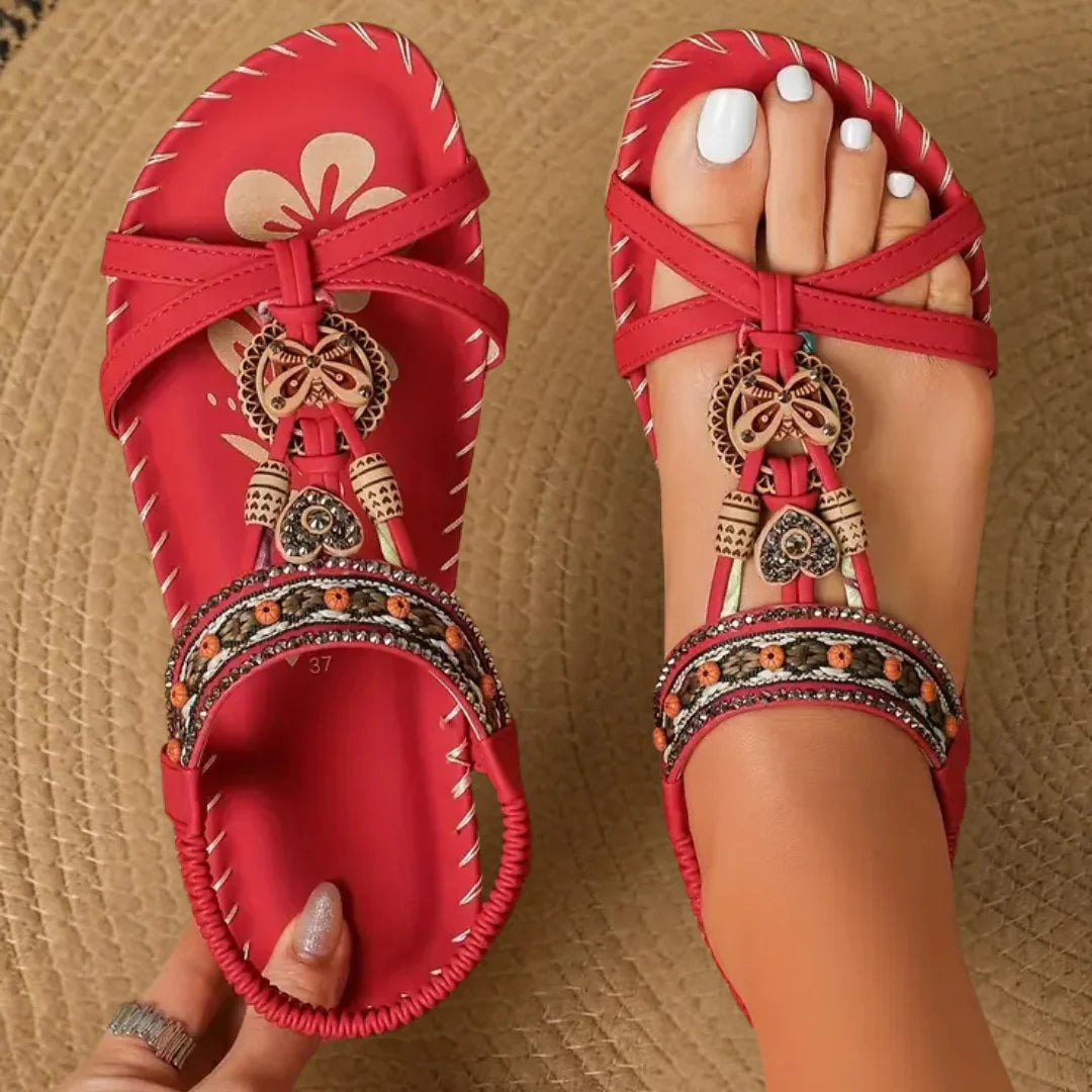 Nadia - Sandalias Planas Bohemias