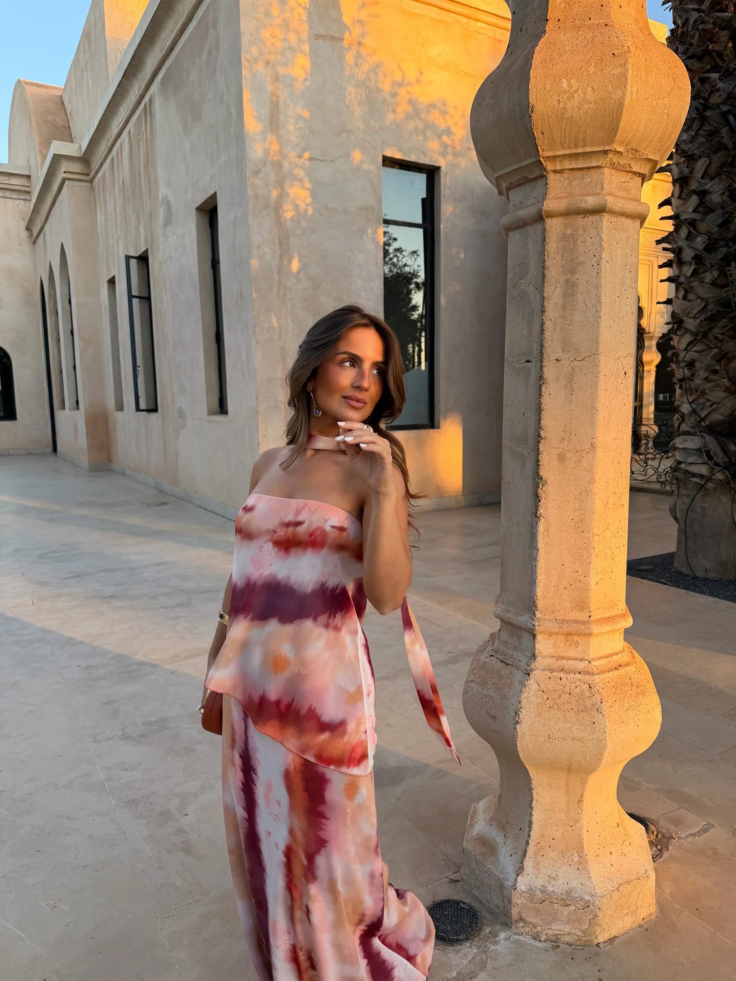 Aitana - Vestido Strapless con Pañuelo Incluido