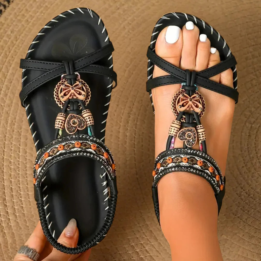 Nadia - Sandalias Planas Bohemias