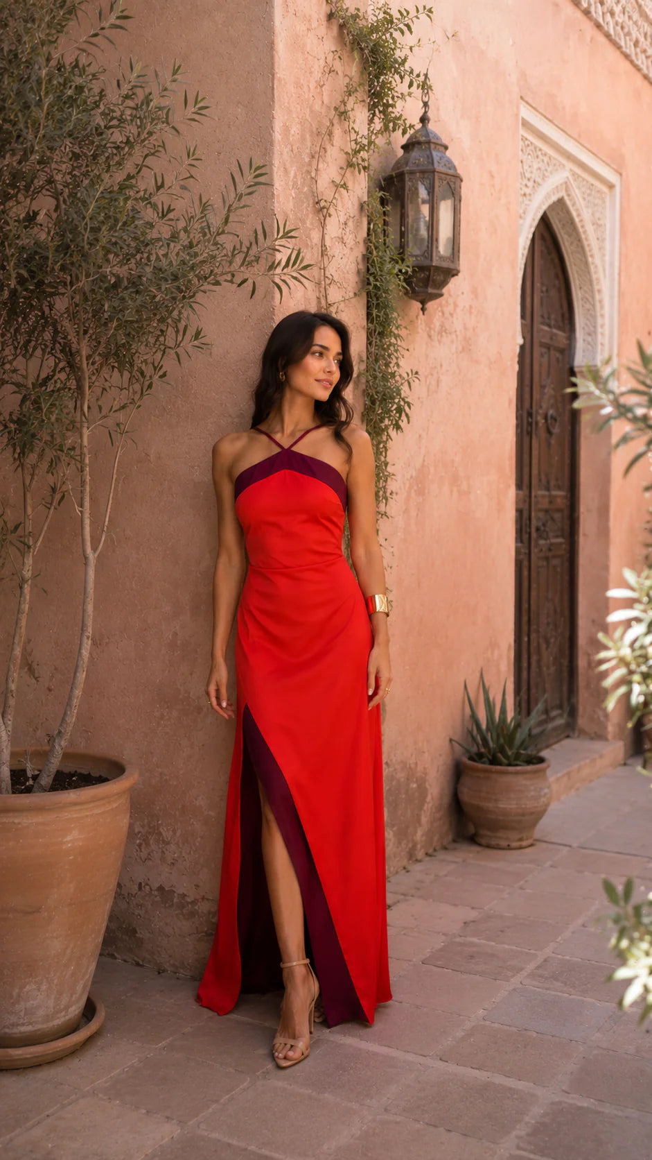 Oasis - Vestido Rojo con Elastano