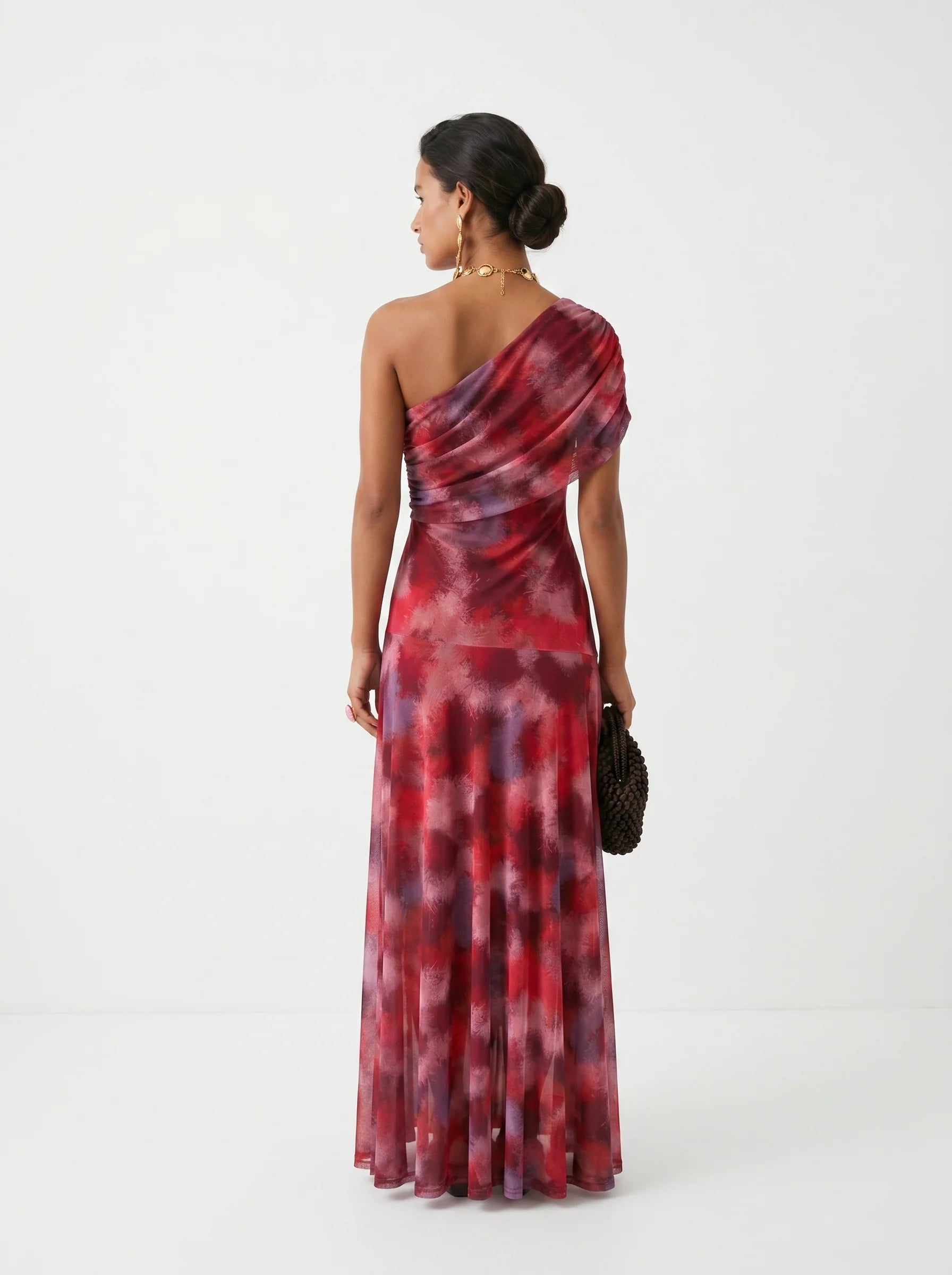 Carla - Vestido Maxi Off-Shoulder con Drapeado