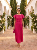 Gloria - Vestido Fluido con Cintura Marcada y Caída Elegante