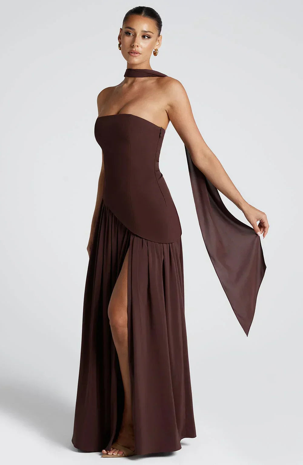 Zadie - Vestido Maxi Floral con Escote Halter